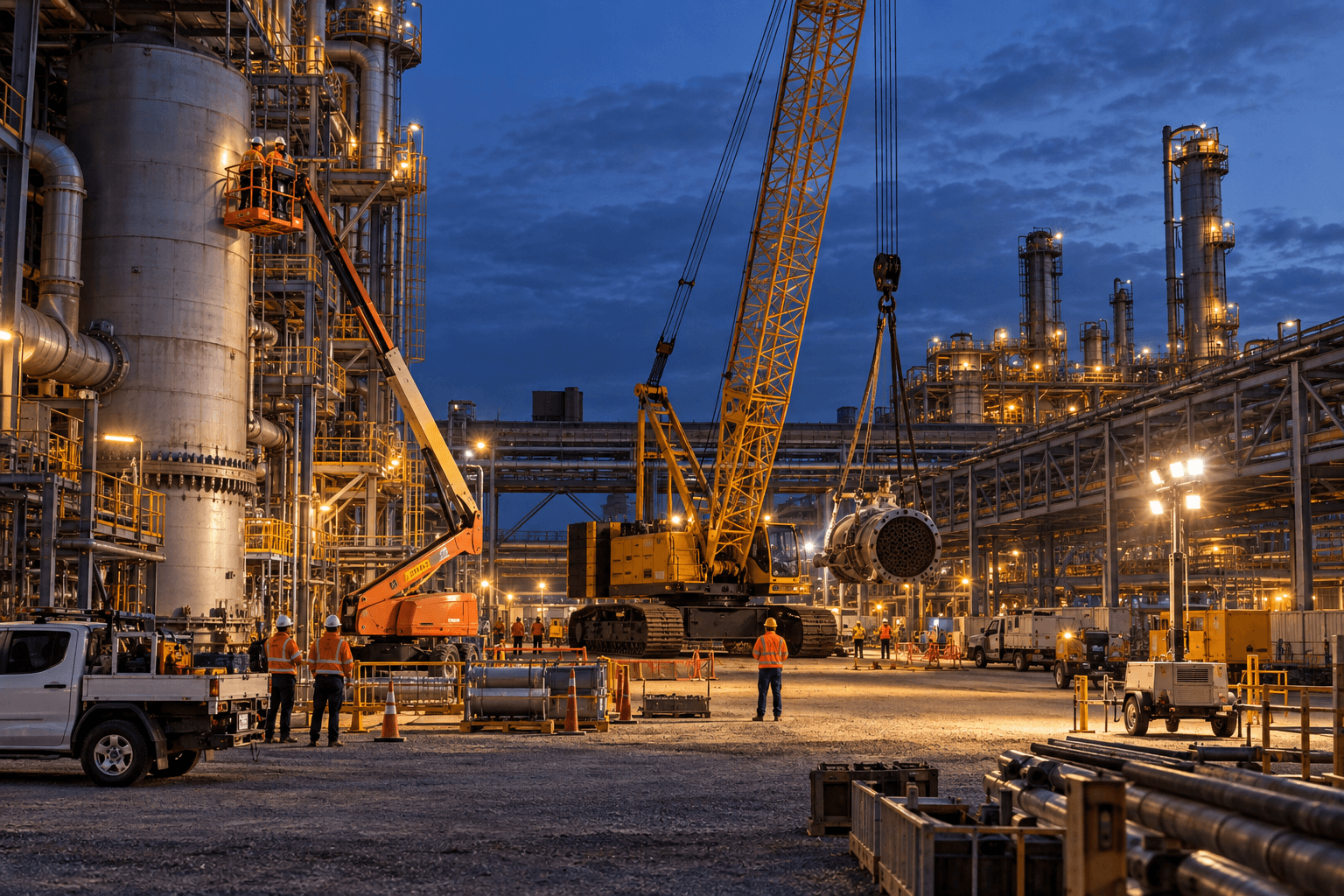 Shutdown maintenance plant hire field guide